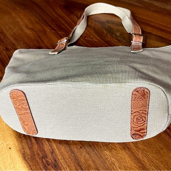 SHARIF Studio Tote Bag & Crossbody Bag Set Textured Canvas Embossed Leather NWOT - Picture 6 of 15